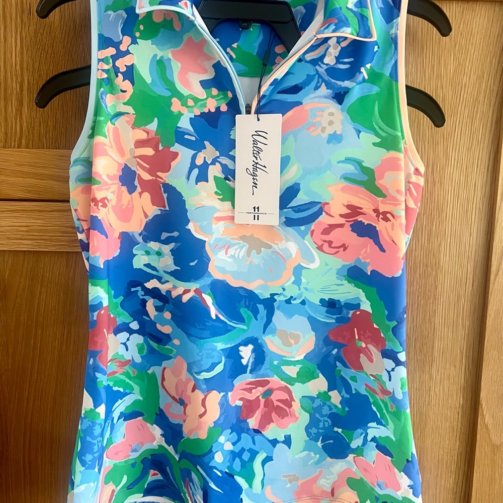 Colorful Floral Sleeveless Top and Skort Set - Picture 3 of 7